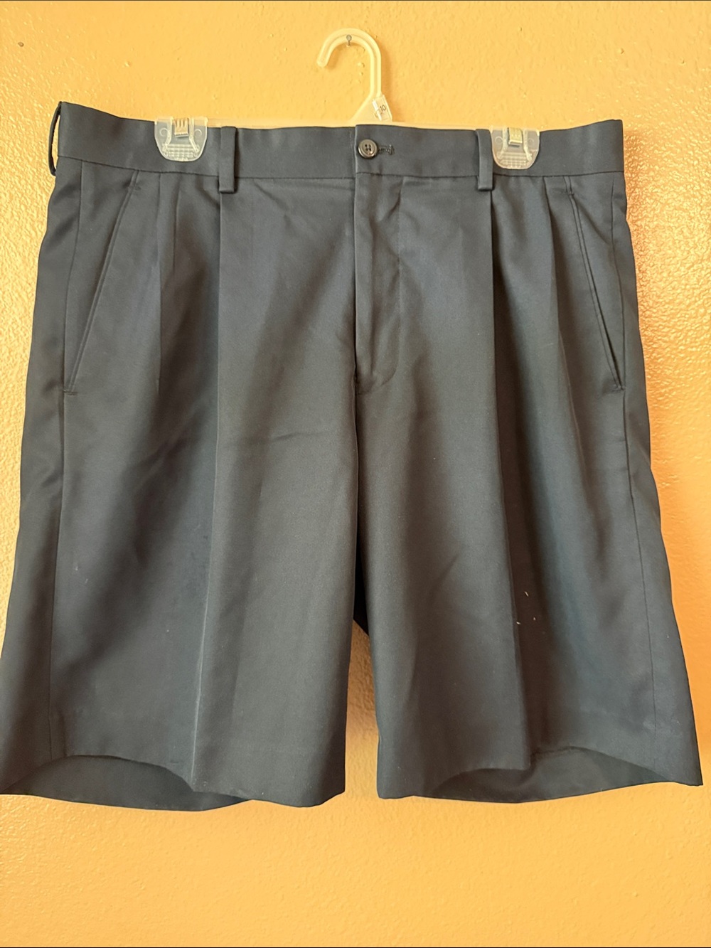 Alan Flusser Navy Flat-Front Tailored Shorts